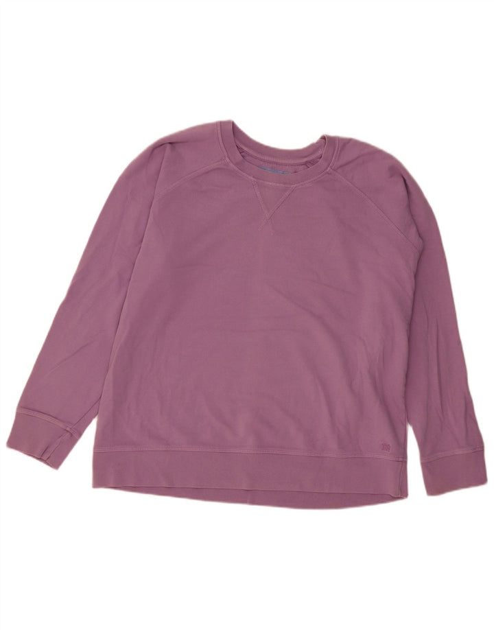 Crew Clothing Hanorac supradimensionat pentru femei Pulover UK 12 Bumbac violet mediu