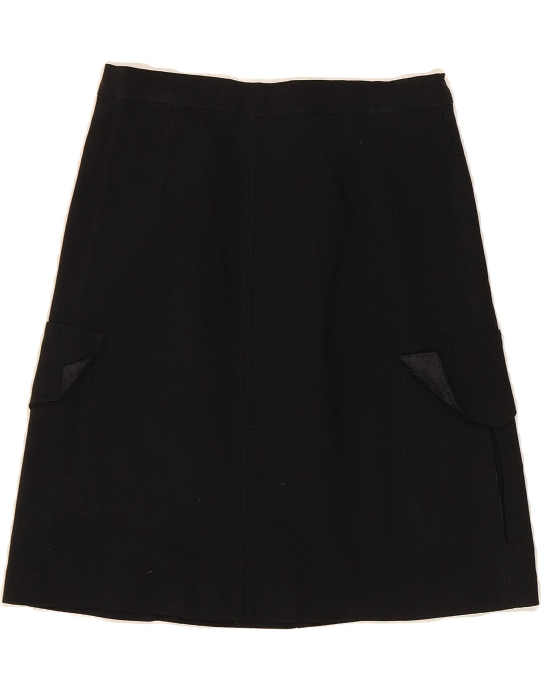 VINTAGE Womens Cargo Skirt W24 XS Black Viscose Vintage Vintage and Second-Hand Vintage from Messina Hembry 