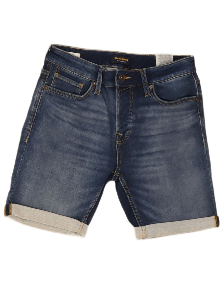 Pantaloni scurți Jack & Jones pentru bărbați din denim mic W29, bumbac albastru