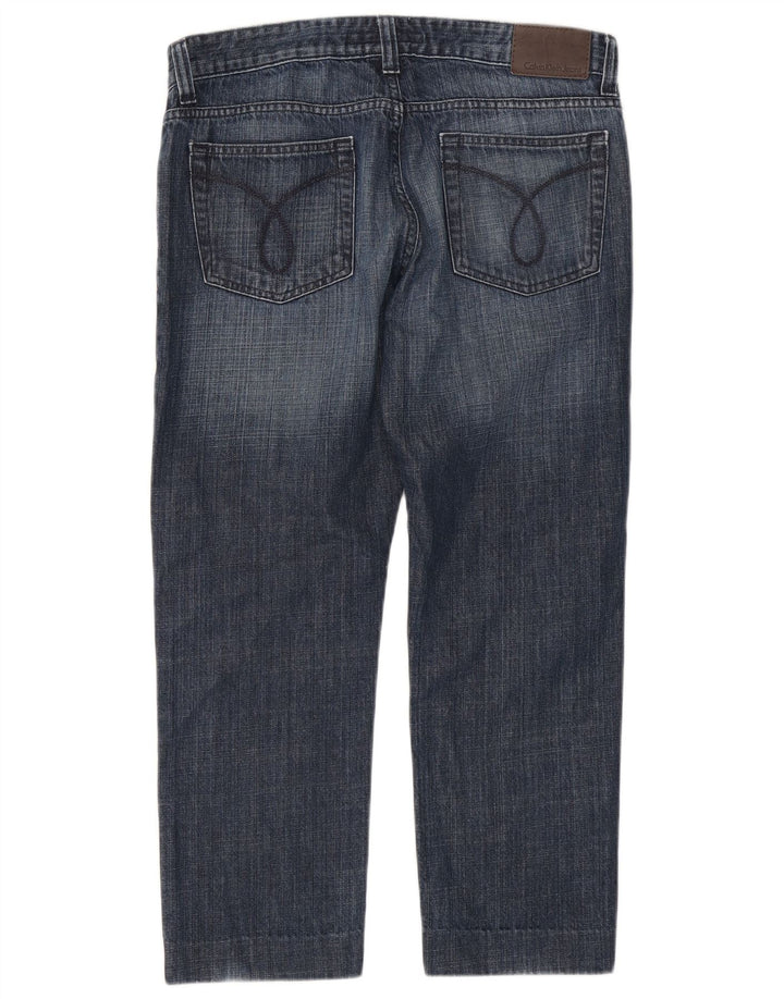 CALVIN KLEIN Blugi crop skinny pentru femei W33 L26 Albastru