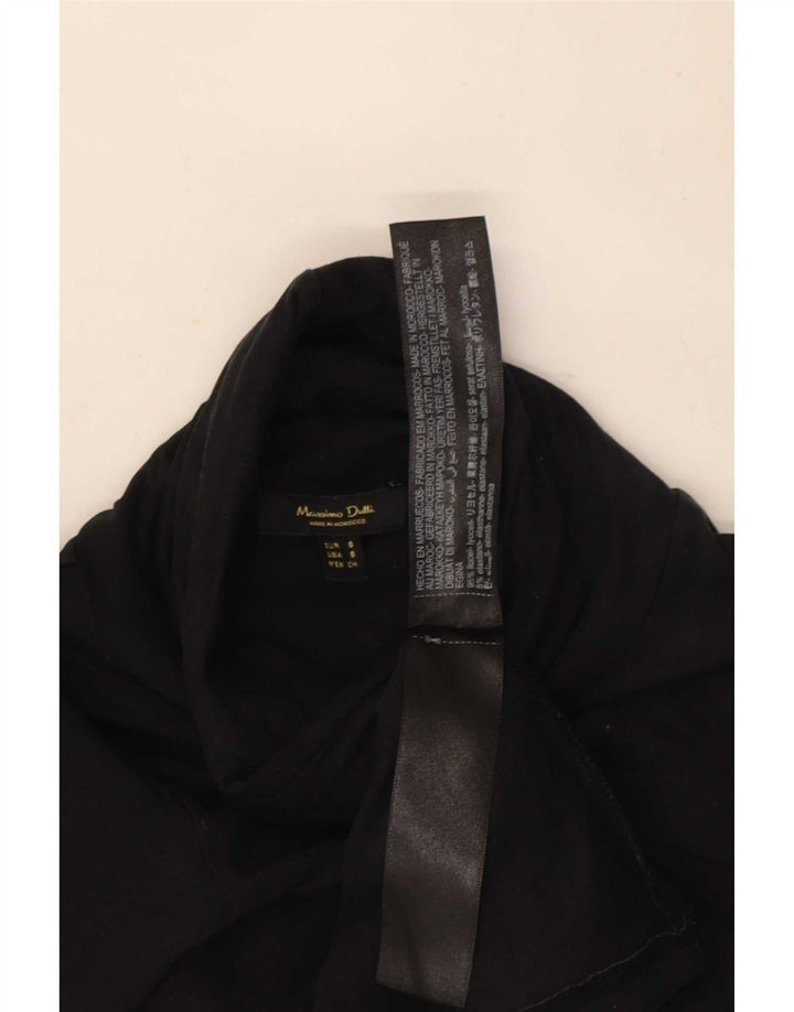 Top pentru femei Massimo Dutti cu mânecă lungă UK 8 mic negru Lyocell