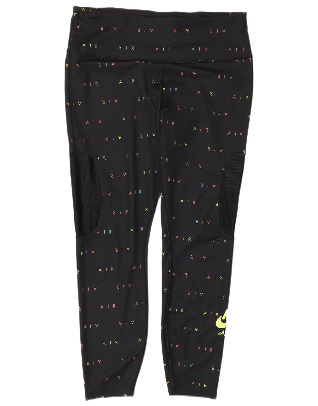 Leggings NIKE Dri Fit Crop Graphic pentru femei UK 14 Large Black