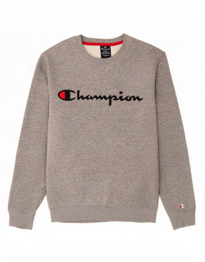 Chanorac grafic pentru bărbați Champion Pulover mic, gri, bumbac cu pete