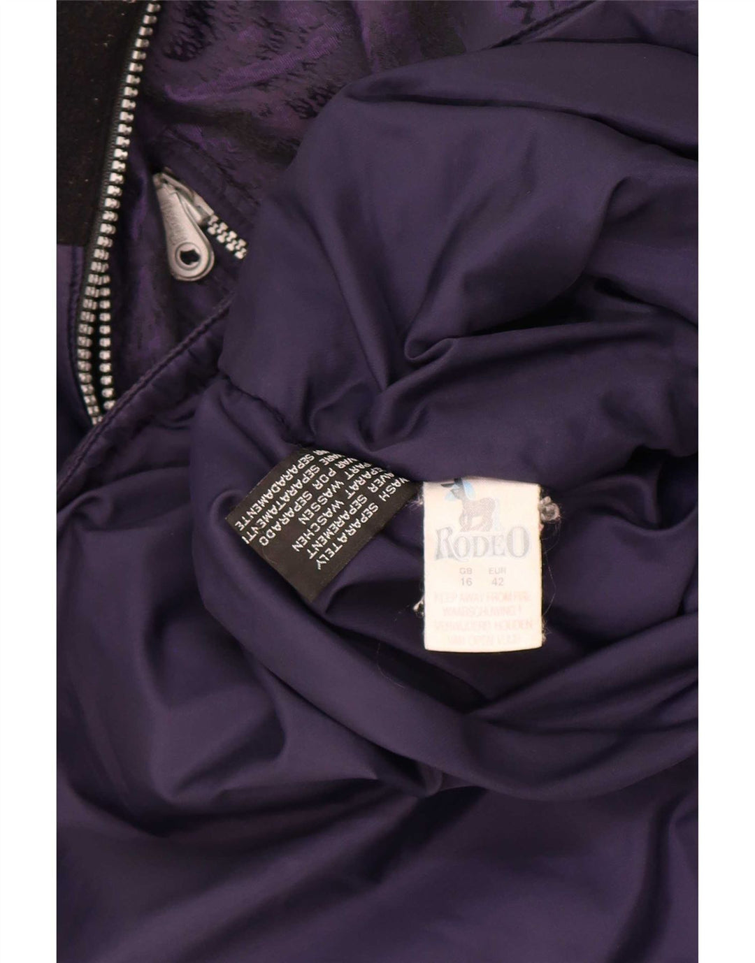 Rodeo Jachetă Anorak supradimensionată cu glugă pentru femei UK 16 Poliester violet mare