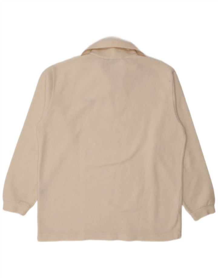 Pulover din fleece pentru bărbați Ellesse, cu fermoar, 2XL, poliester alb