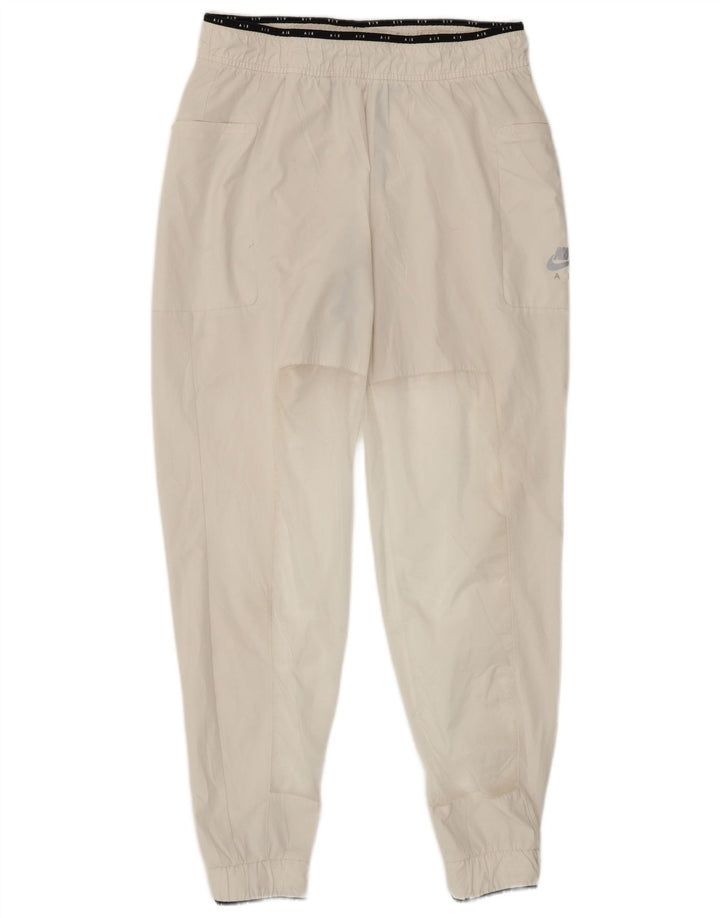 NIKE Womens Graphic Tracksuit Trousers Joggers UK 12 Medium  White