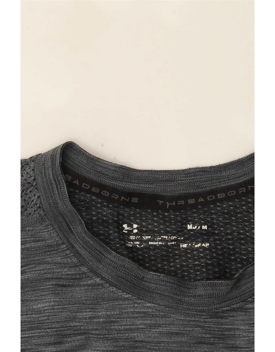 Tricou Under Armour pentru bărbați Heat Gear Top cu mânecă lungă, gri mediu pete