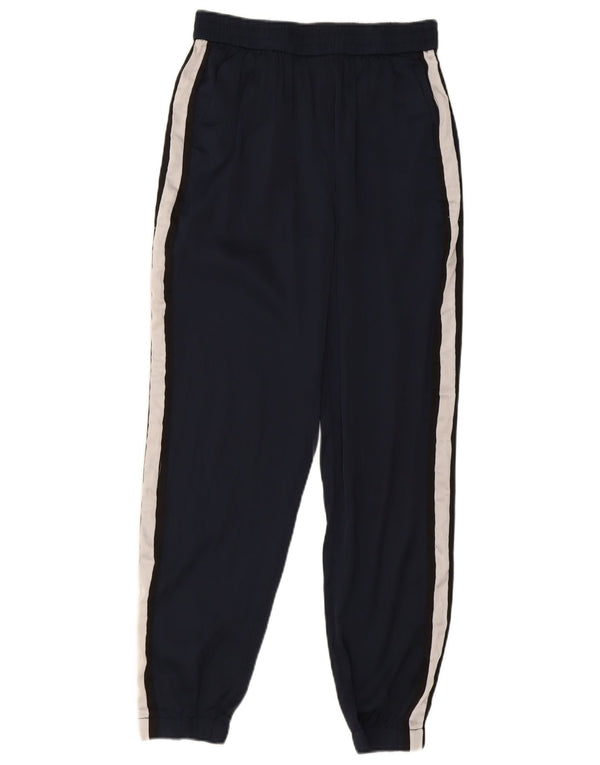 Pantaloni de trening Zara Femei Joggeri UK 4 XS Bleumarin Colorblock