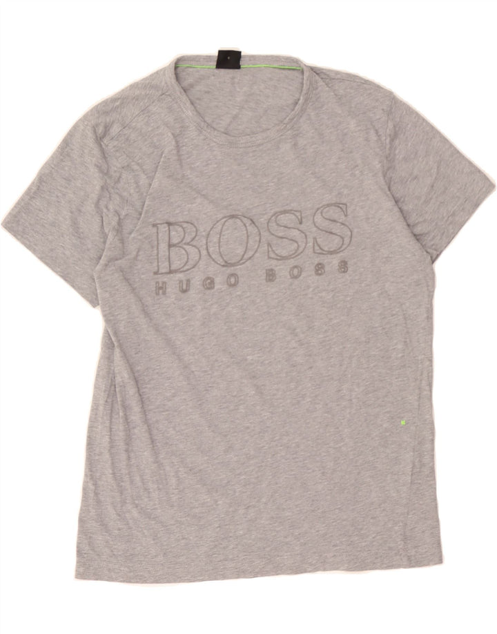 HUGO BOSS Mens Graphic T-Shirt Top Small Grey Cotton Vintage Hugo Boss and Second-Hand Hugo Boss from Messina Hembry 