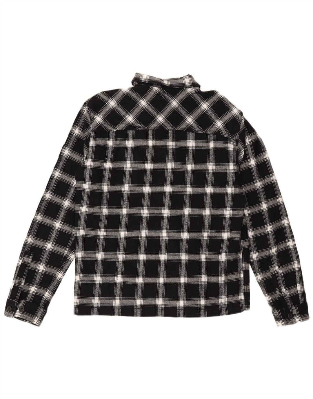 Cămașă Jack & Jones pentru bărbați, cu ajustare confortabilă, din flanel, din bumbac negru mediu