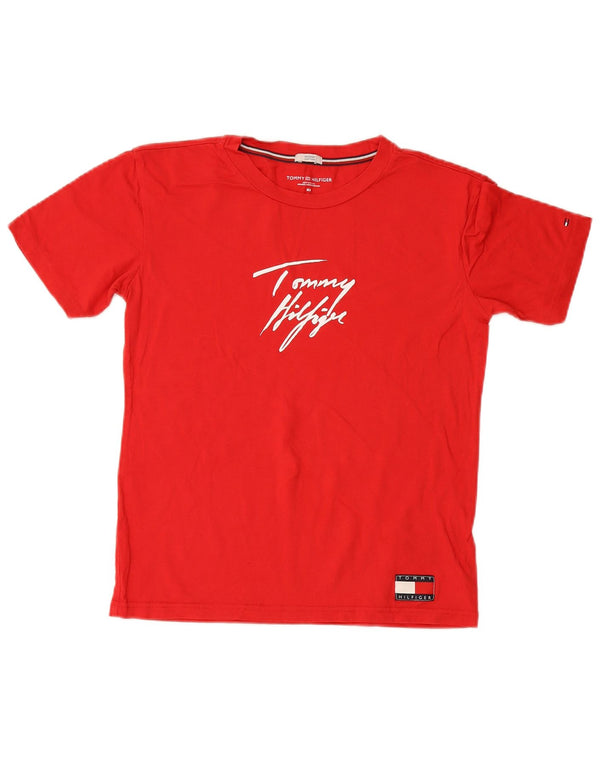 Tricou grafic Tommy Hilfiger pentru femei Top UK 6 XS Bumbac roșu