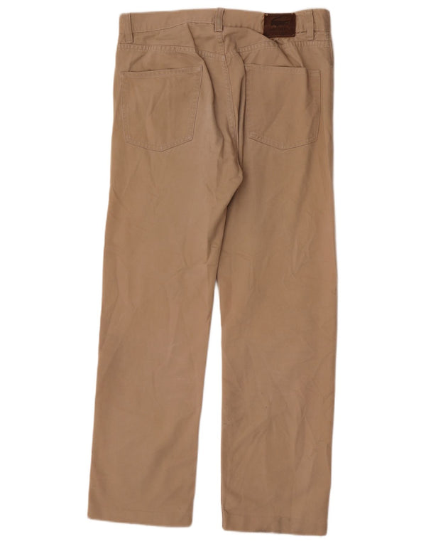 Pantaloni casual drepti pentru bărbați Lacoste Mărimea 42 Mediu W33 L28 Bej Bumbac