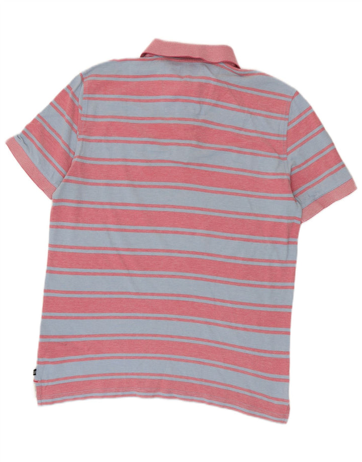 Tricou polo Nautica pentru bărbați, bumbac cu dungi albastre medii