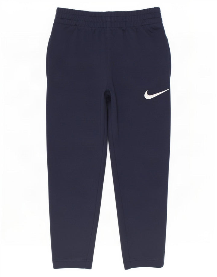 Pantaloni de trening Nike pentru băieți 4-5 ani, mici, bleumarin, color block
