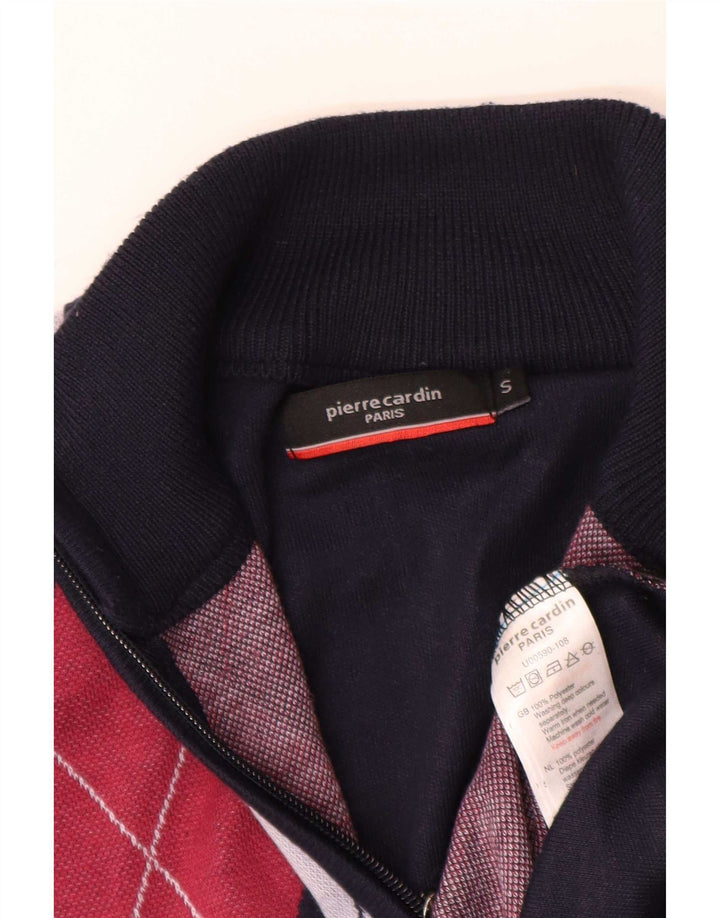 Pulover cardigan pentru bărbați Pierre Cardin Mic bleumarin Argyle/Diamond