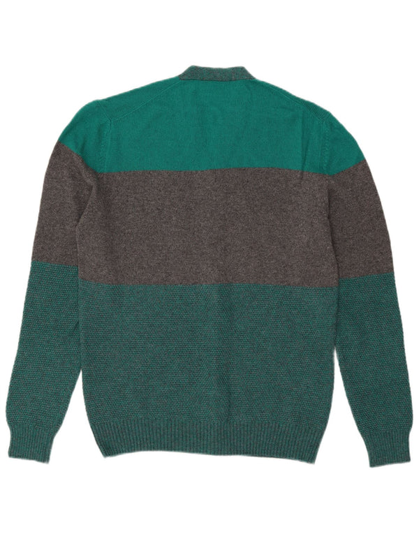 Pulover cardigan vintage pentru bărbați, verde mediu