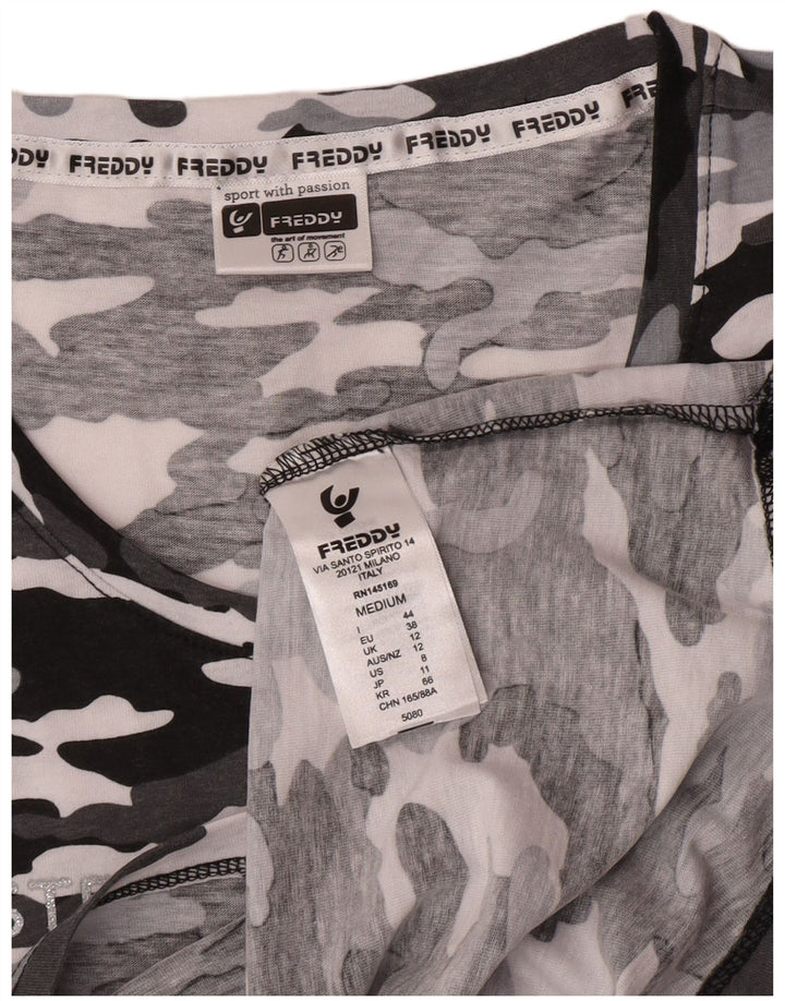 Vesta grafică pentru femei Freddy UK 12, bumbac camuflaj, gri mediu