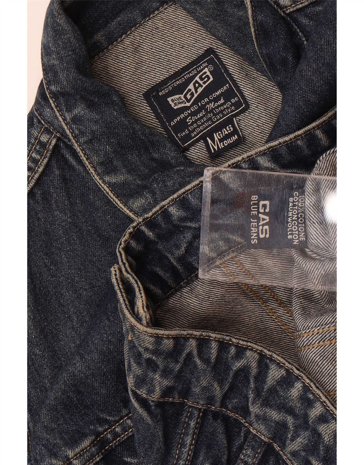 Jachetă de denim crop pentru femei Gas UK 12, bumbac albastru mediu
