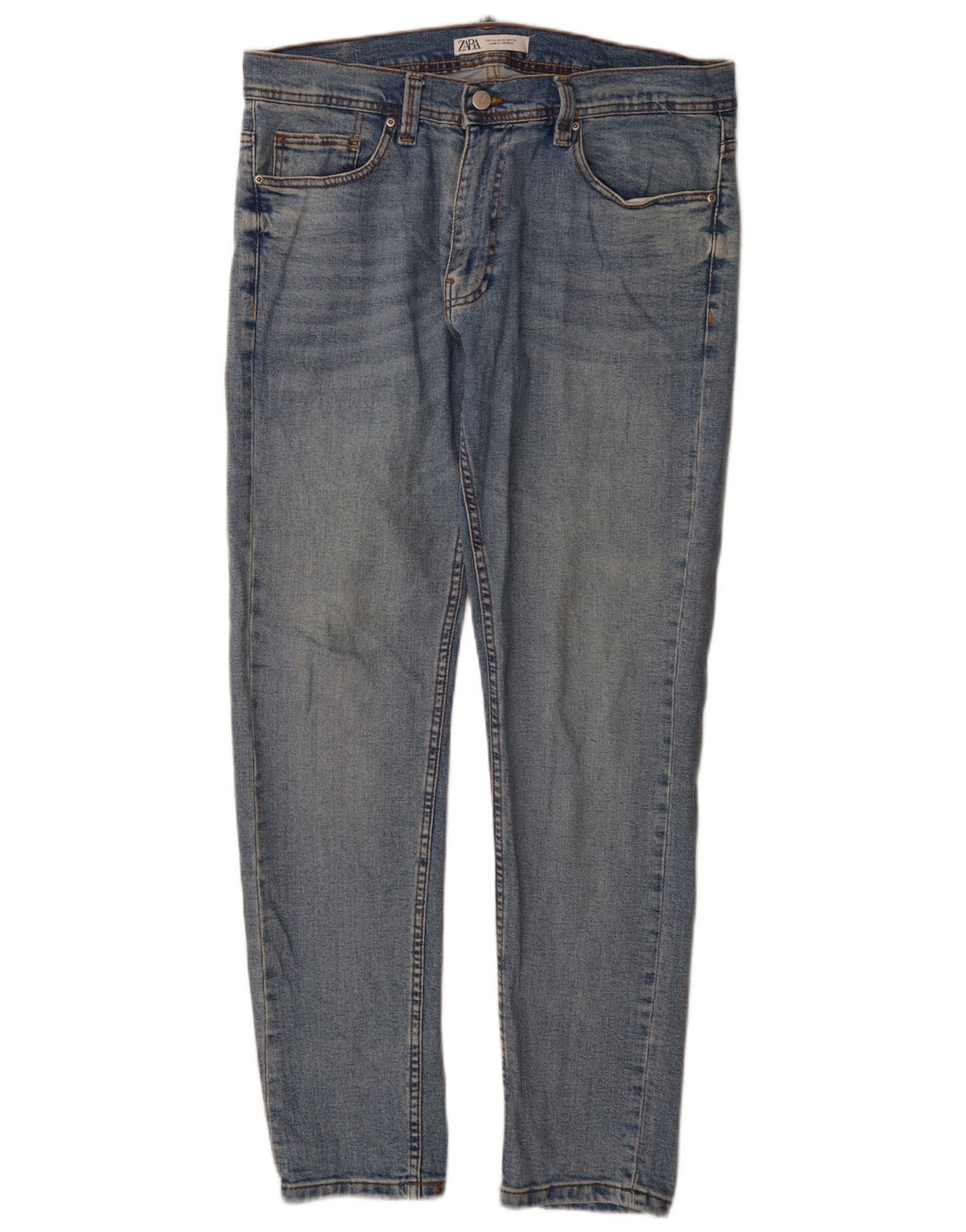 Blugi slim pentru bărbați Zara EU 44 Large W34 L32 Blue Bumbac