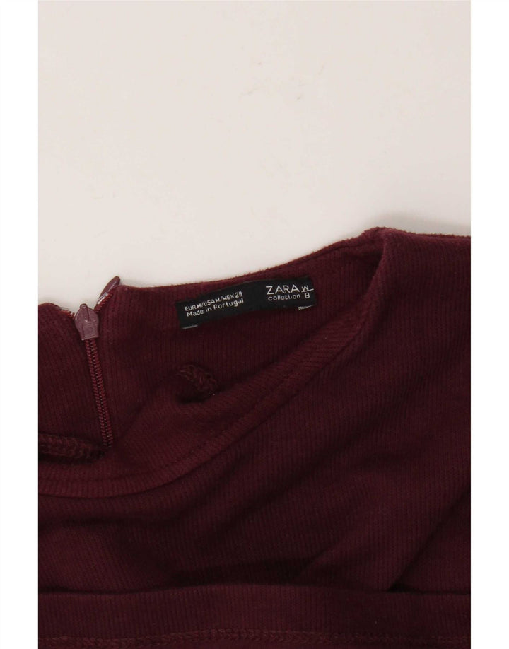 Rochie cu pulover pentru femei Zara UK 12 Medium Maroon
