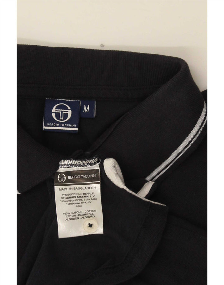 Tricou polo Sergio Tacchini pentru bărbați, bumbac, albastru bleumarin mediu