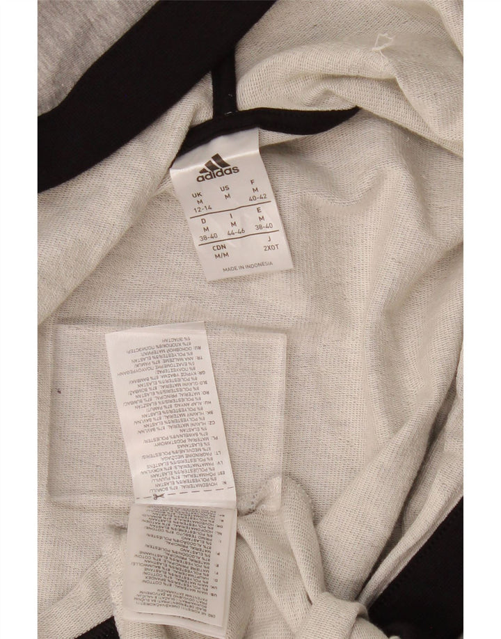 Pulover cardigan cu glugă ADIDAS pentru femei Marea Britanie 12/14, gri mediu, bloc de culoare