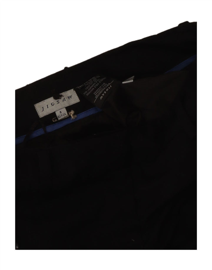 Pantaloni chino Bootcut pentru femei Jigsaw UK 8 Small W30 L31 Poliester negru