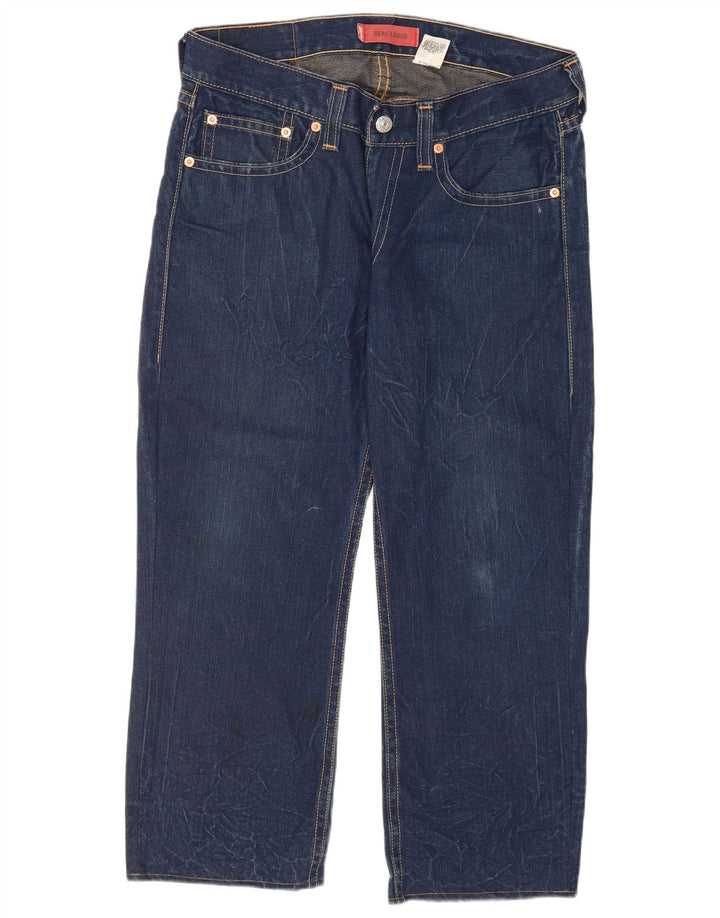 Blugi largi pentru bărbați Levi's W34 L27 bumbac bleumarin