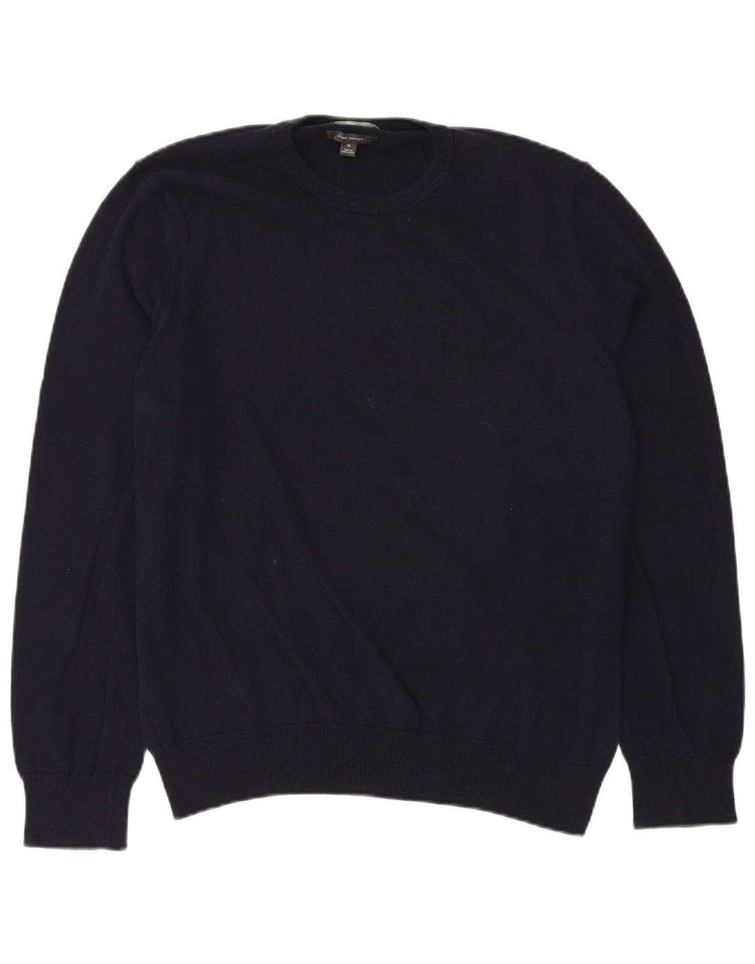 MARKS & SPENCER Pulover pentru bărbați cu gât crew pulover XL bumbac bleumarin