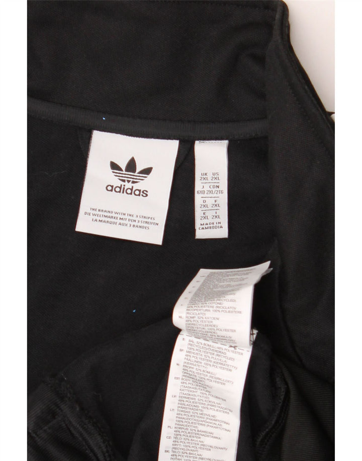 Jachetă de trening grafică ADIDAS pentru bărbați, 2XL, poliester color bloc negru