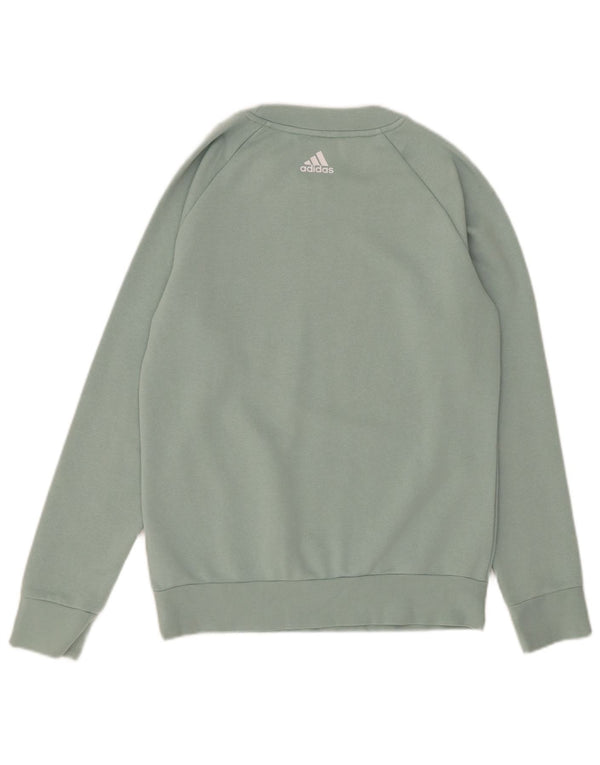 Pulover de hanorac grafic Adidas pentru femei UK 14 verde mediu
