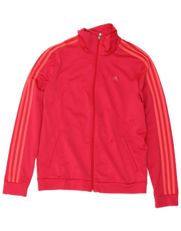 Jachetă de top pentru trening Adidas pentru femei UK 12/14 Medium roz poliester Sport