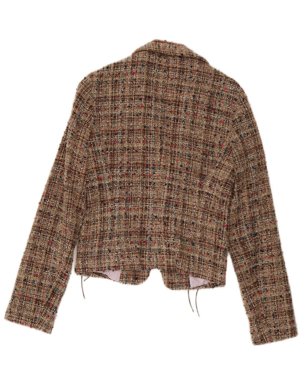 Jachetă Blazer pentru femei Max & Co. UK 10, lână cu pete mici, bej