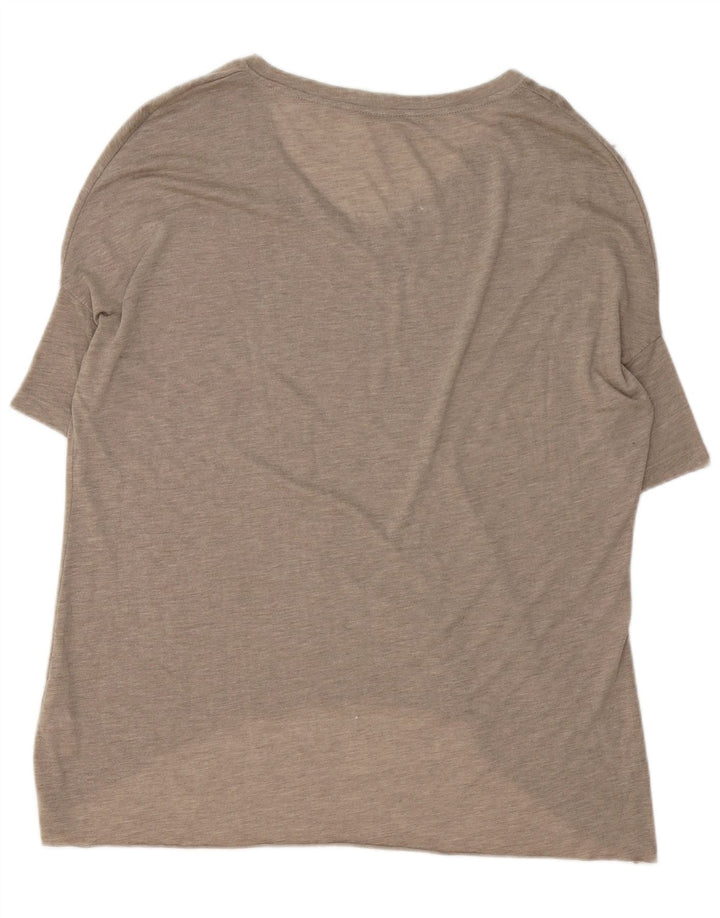 Tricou supradimensionat pentru femei Zara UK 10 Small Bej Poliester