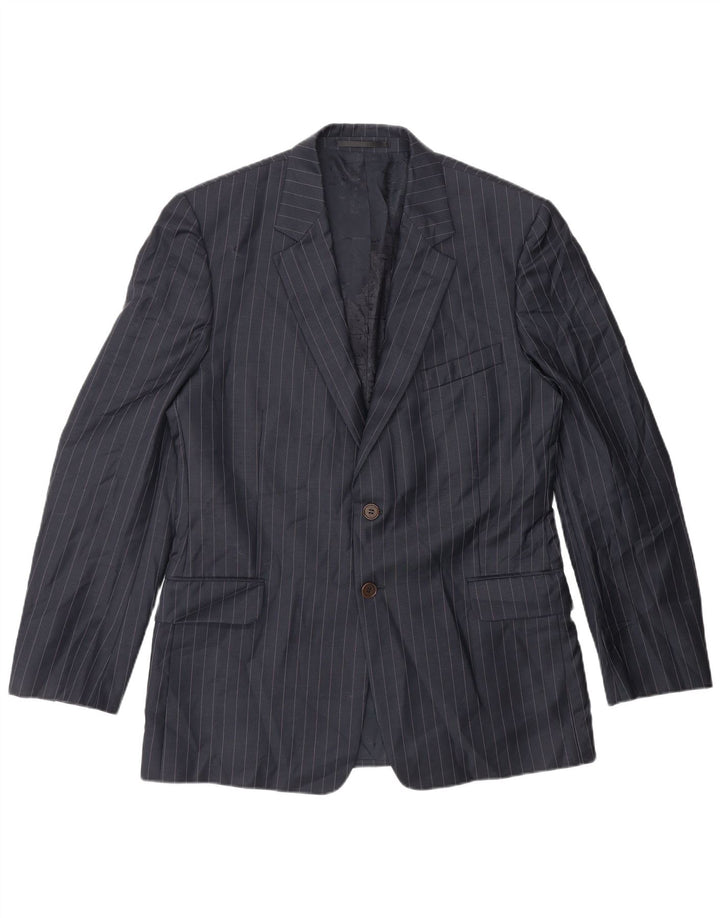 Sacou Paul Smith pentru bărbați, cu 2 nasturi, UK 42 XL, lână cu dungi, albastru bleumarin