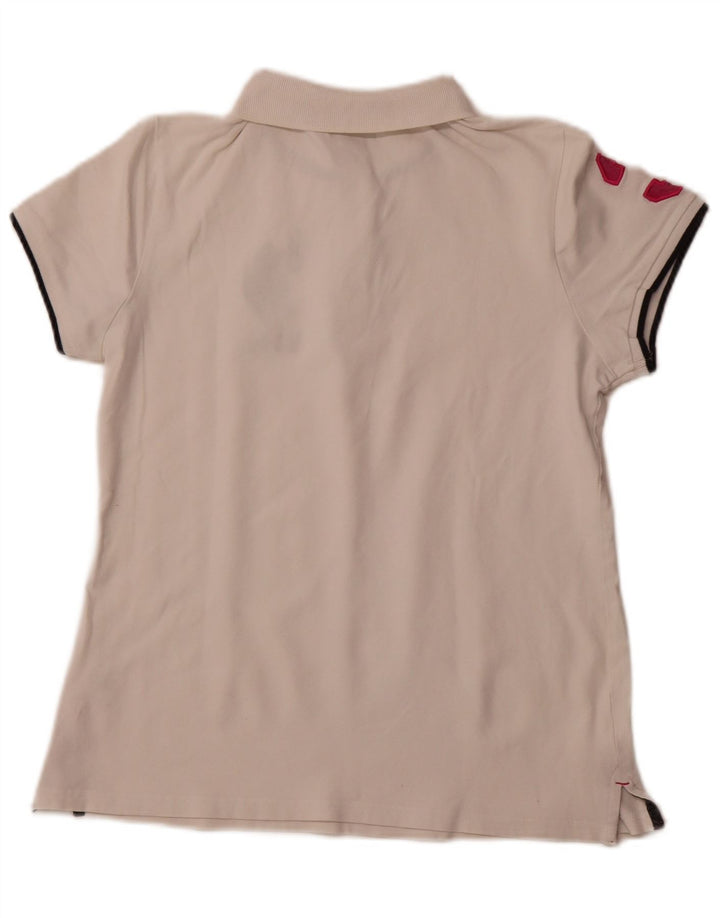 US POLO ASSN Tricou polo pentru femei UK 18 XL Bumbac alb