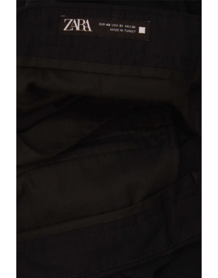 Pantaloni chino slim pentru bărbați Zara EU 40 Mediu L31 L29 Negru