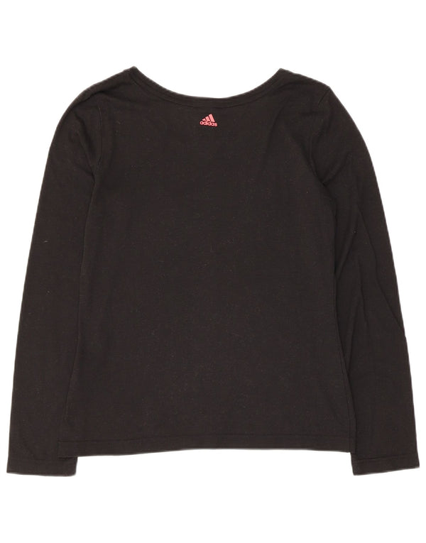 Tricou cu mânecă lungă pentru femei Adidas Graphic Top UK 8/10 Small Black