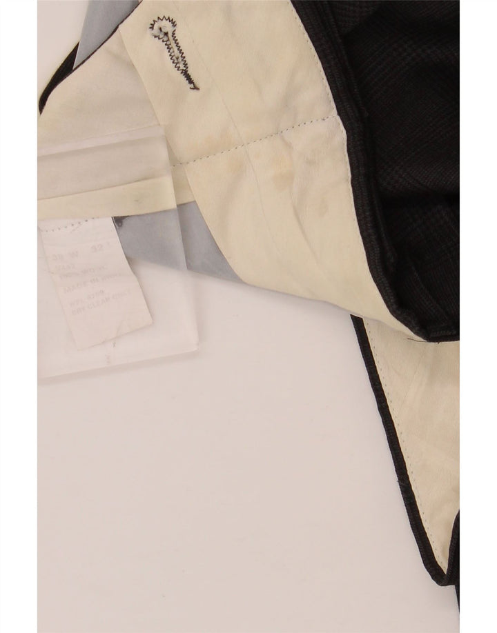 Pantaloni de costum pentru bărbați NAUTICA L38 L32 Lână cu carouri gri