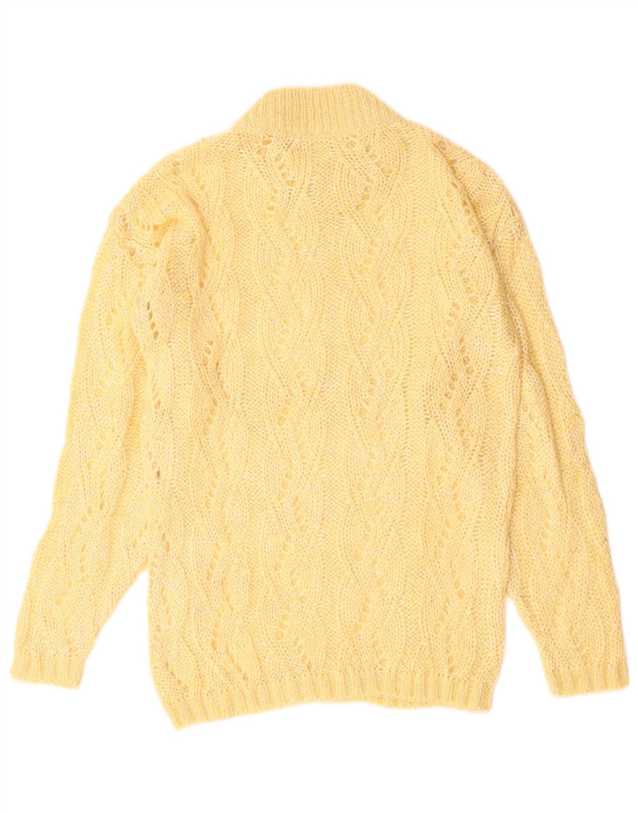 VINTAGE Pulover cu gât țestoasă pentru femei UK 10 Mic Bej