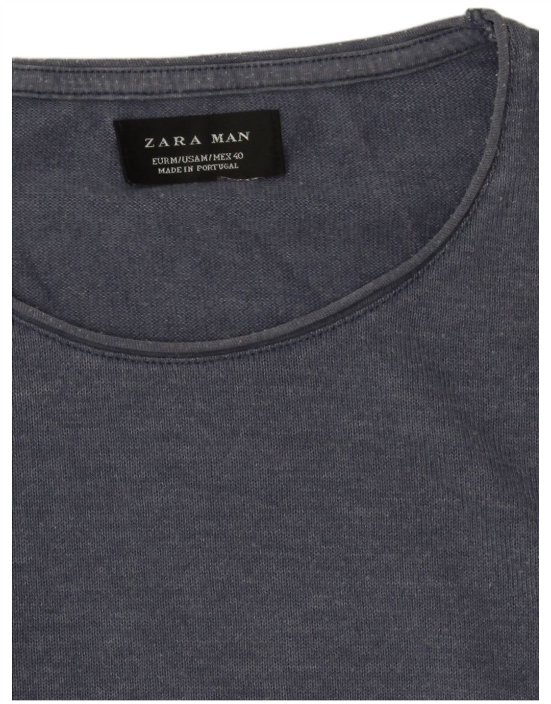 Tricou pentru bărbați Zara Top Mediu Bleumarin