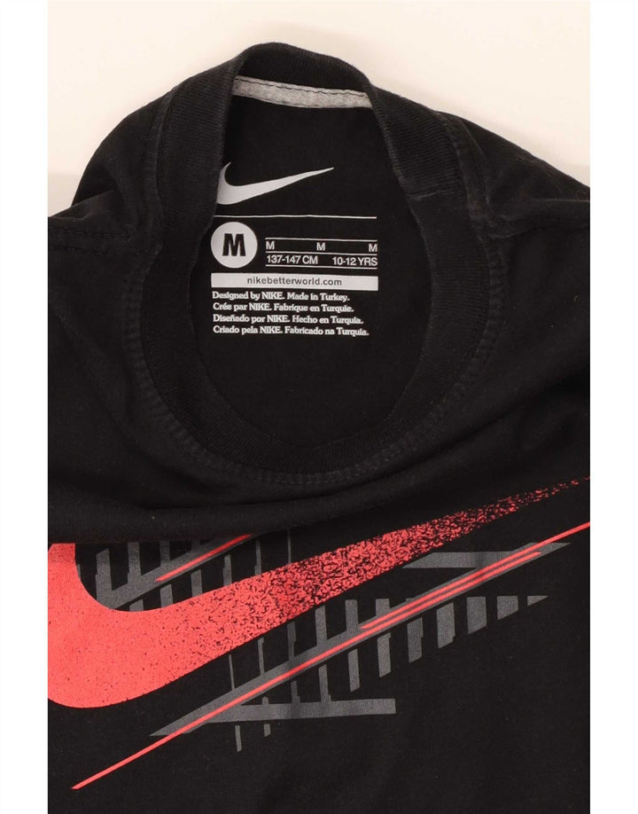 Nike Boys Graphic T-shirt Top 10-11 Years Medium Black