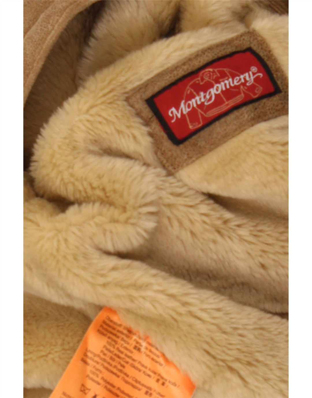 Jachetă din shearling pentru bărbați MONTGOMERY UK 44 2XL piele maro