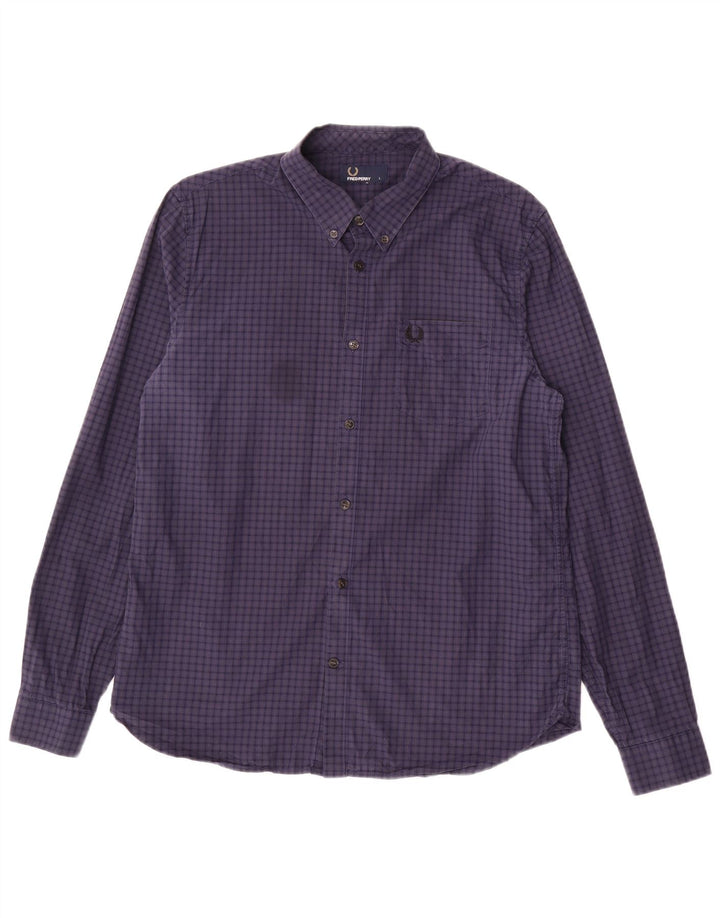 Cămașă pentru bărbați FRED PERRY, mare, bleumarin, din bumbac