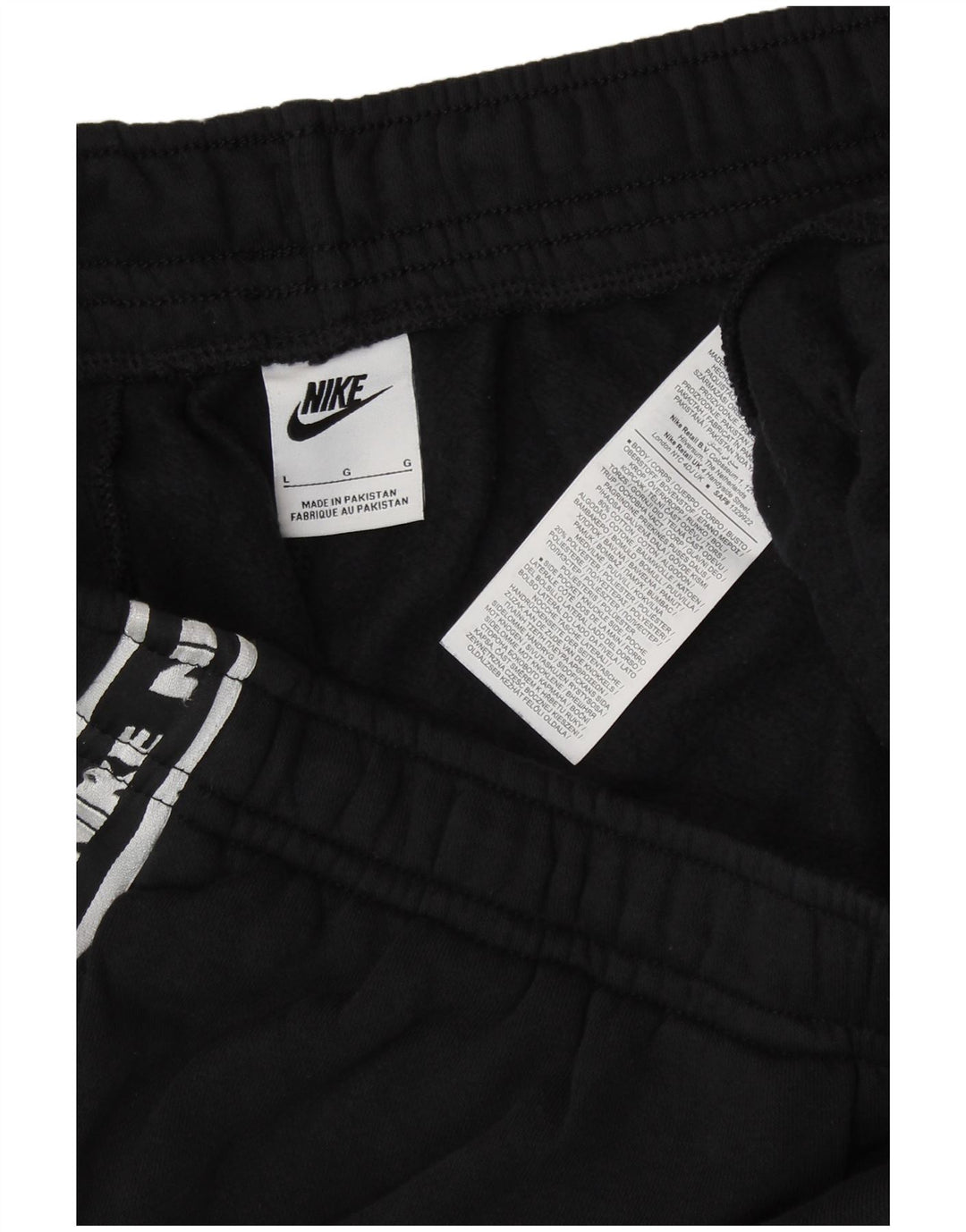 Pantaloni de trening grafic pentru femei NIKE Pantaloni de jogging UK 16 Bumbac negru mare