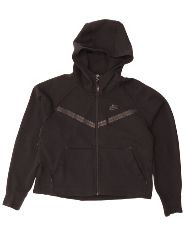 Pulover Nike pentru femei, supradimensionat, cu fermoar, UK 10, negru