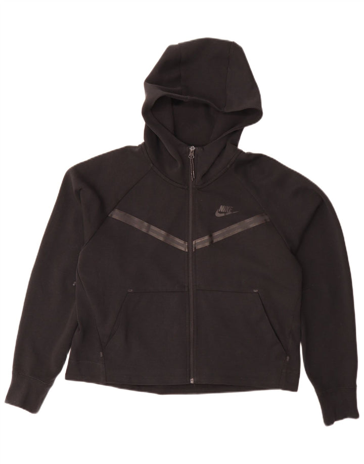 Pulover Nike pentru femei, supradimensionat, cu fermoar, UK 10, negru