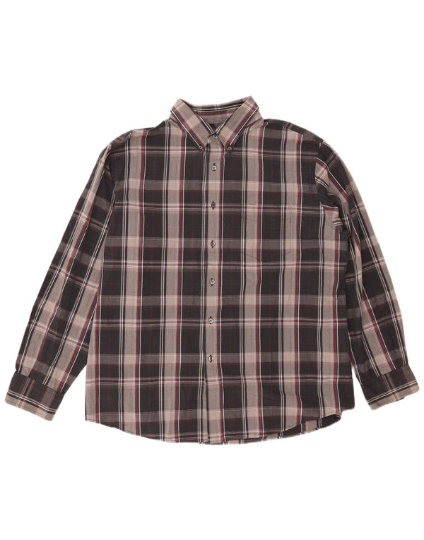 Cămașă pentru bărbați DOCKERS Mărimea 17 1/2 XL, bumbac cu check negru