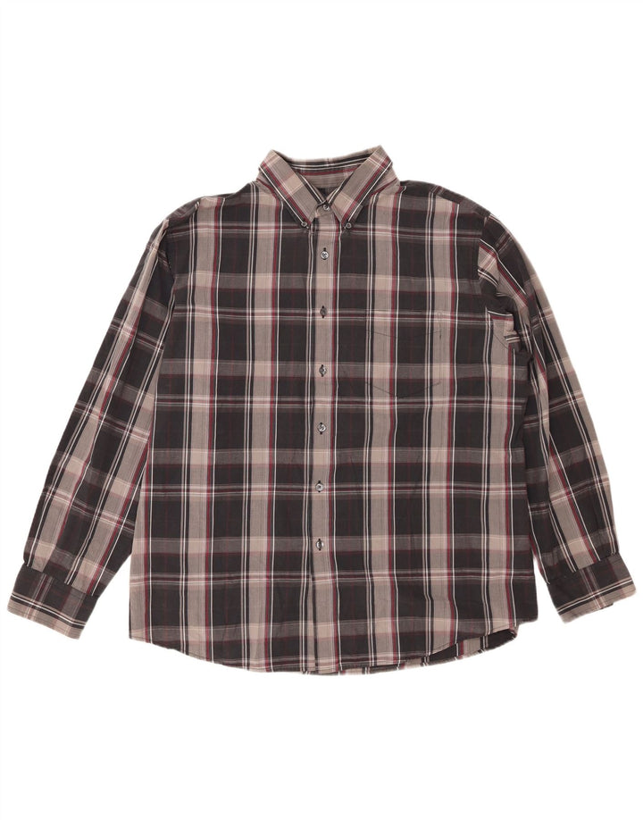 Cămașă pentru bărbați DOCKERS Mărimea 17 1/2 XL, bumbac cu check negru