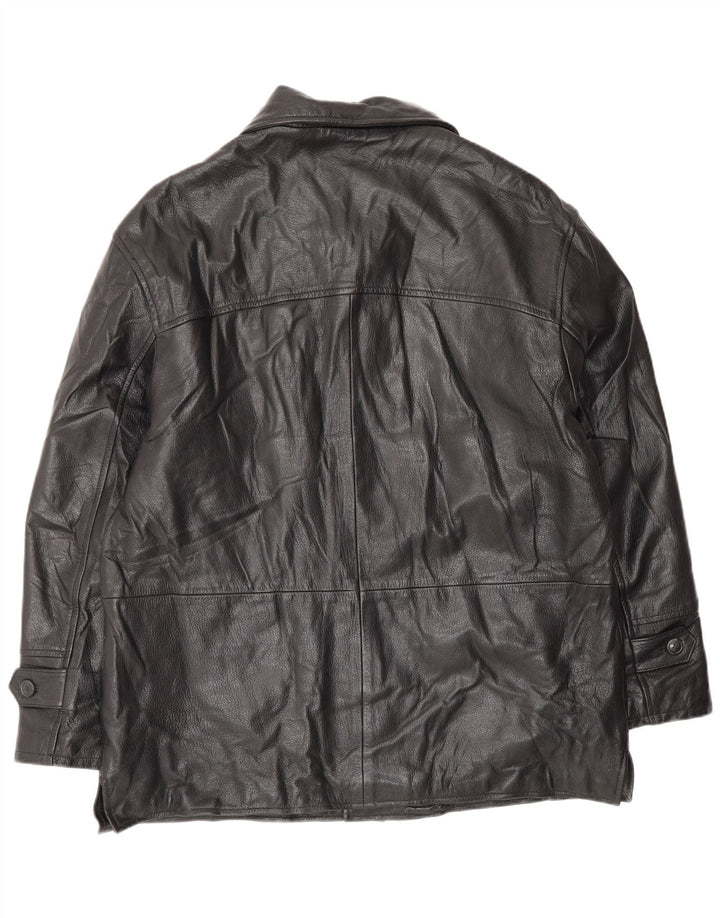 Jachetă de piele pentru bărbați VINTAGE IT 52 XL din piele neagră